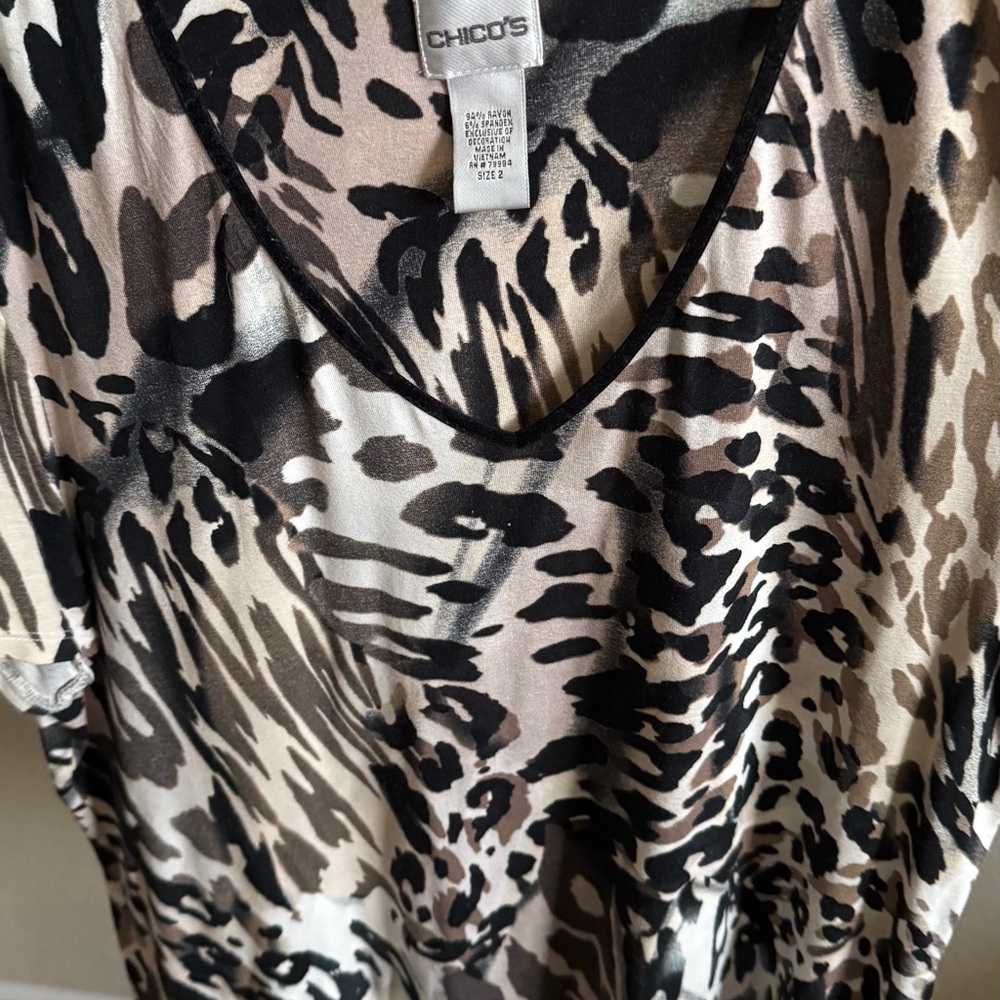 Chico's Bold Animal Print Top